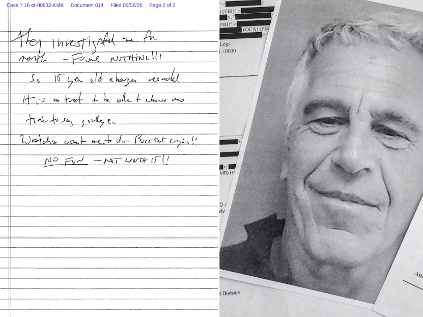 El último escándalo sobre Epstein: Nota de suicidio