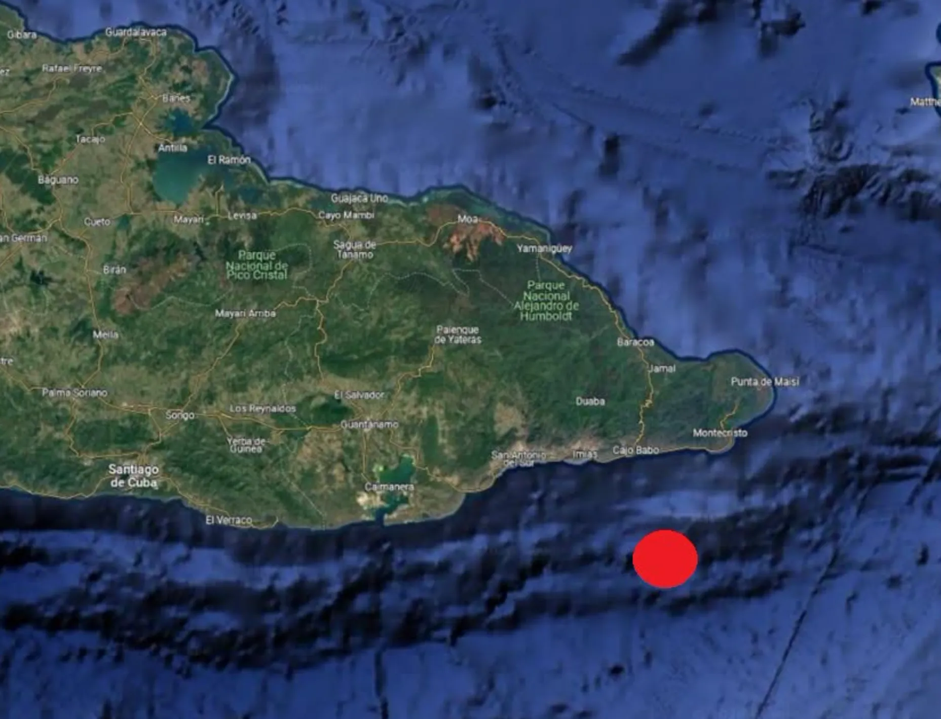 Última hora: Sismo de magnitud 3.9 en Guantánamo