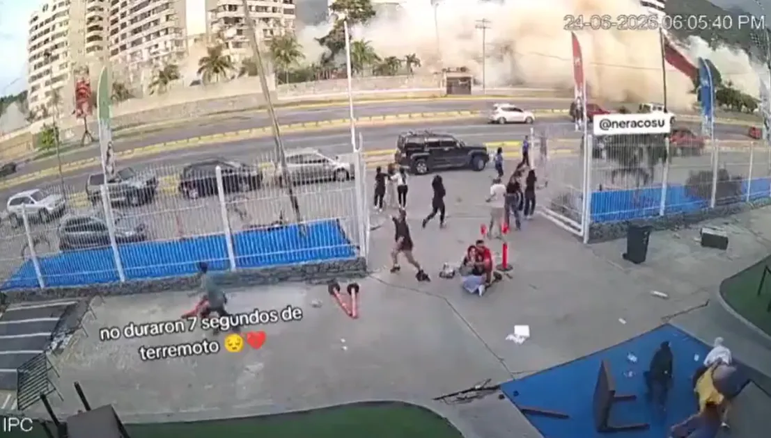 Impactante video muestra la fuerza brutal del terremoto en Venezuela