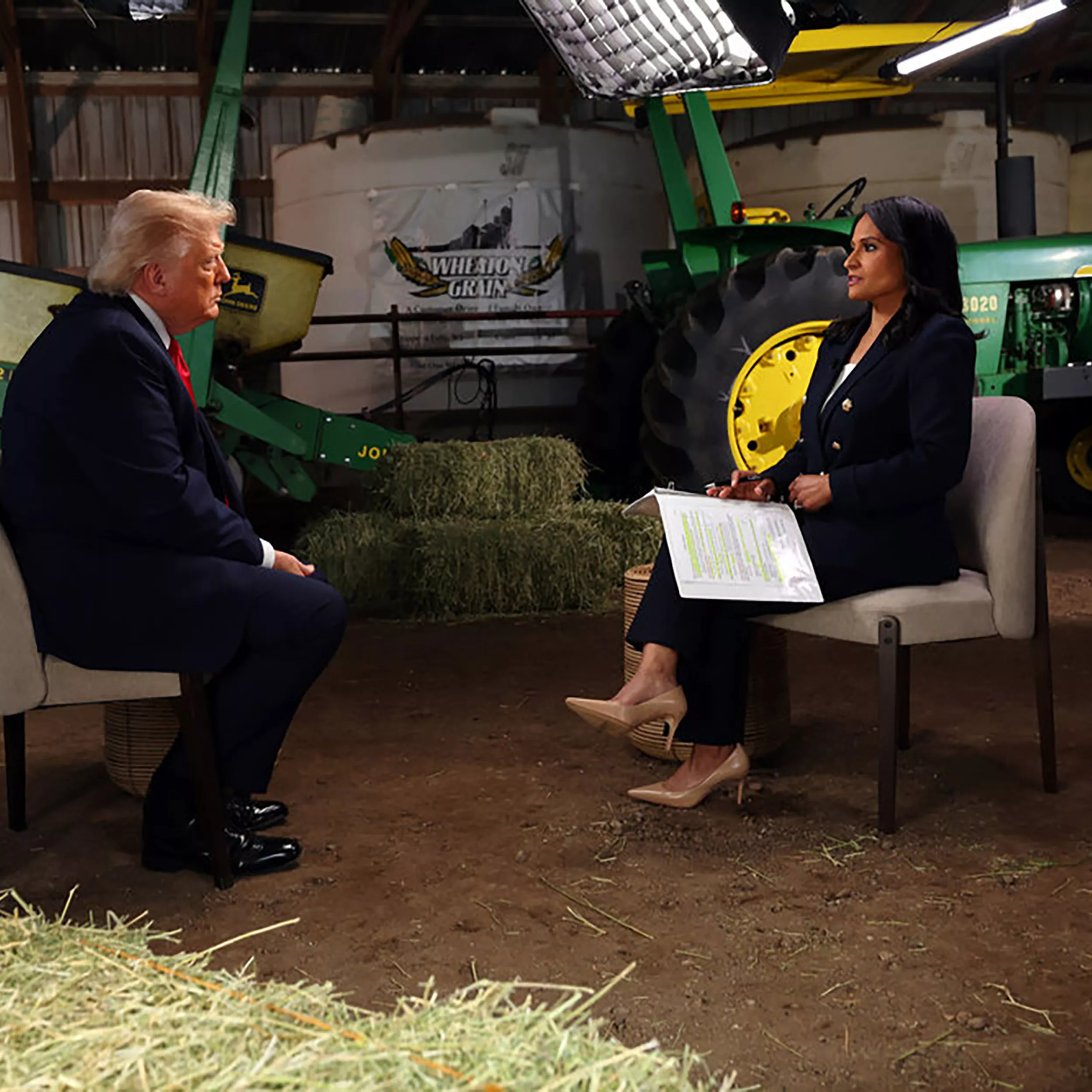 Trump abandona entrevista en medio de cuestionamientos sobre fondo polémico y fraude electoral